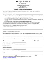 Document preview: Form LO436I Employer Request for Hearing - New York (Italian)