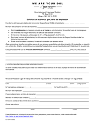 Document preview: Formulario LO436S Solicitud De Audiencia Por Parte Del Empleador - New York (Spanish)
