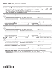Form IT-203-B Nonresident and Part-Year Resident Income Allocation and College Tuition Itemized Deduction Worksheet - New York, Page 2