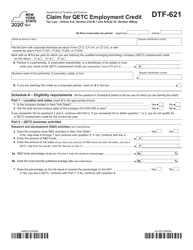 Document preview: Form DTF-621 Claim for Qetc Employment Credit - New York