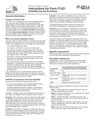 Document preview: Instructions for Form IT-221 Disability Income Exclusion - New York