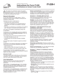 Document preview: Instructions for Form IT-228 Contributions to Certain Funds Credit - New York