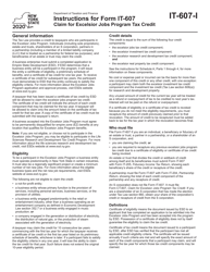 Instructions for Form IT-607 Claim for Excelsior Jobs Program Tax Credit - New York