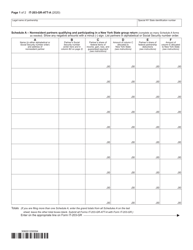 Form IT-203-GR-ATT-A Schedule A New York State Group Return for Nonresident Partners - New York