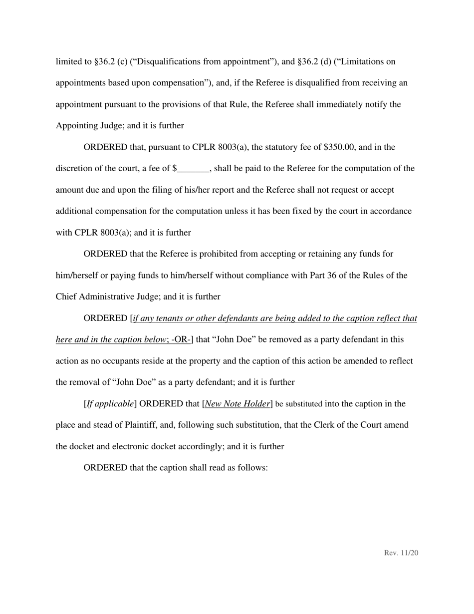 Order of Reference and Default Judgment - New York, Page 3