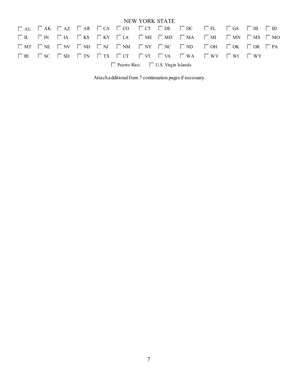 Uniform Notice Filing of Regulation a - Tier 2 Offering - New York, Page 7