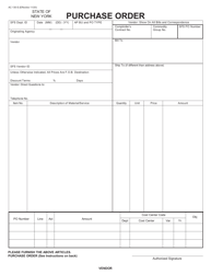 Form AC130-S Purchase Order - New York