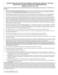 Document preview: Instructions for Form AOC-CR-281 Petition and Order of Expunction Under G.s. 15a-145.5 (Nonviolent Felony or Nonviolent Misdemeanor) - North Carolina