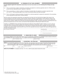 Form AOC-G-200 Civil Case Trial Level Fee Application Order for Payment Judgment Against Parent/Guardian - North Carolina, Page 2