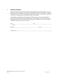 Application for Bulk Dry Fertilizer Storage Facility - Oklahoma, Page 4