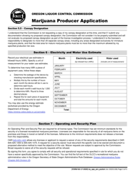 Form MJ17-2020 Marijuana Producer Application - Oregon, Page 4