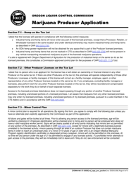 Form MJ17-2020 Marijuana Producer Application - Oregon, Page 5