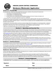 Form MJ17-4020 Marijuana Wholesaler Application - Oregon, Page 3