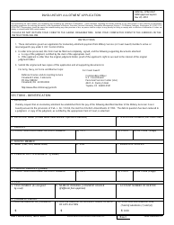 DD Form 2653 Involuntary Allotment Application