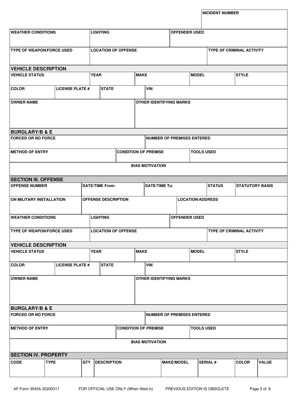 AF Form 3545A - Fill Out, Sign Online and Download Printable PDF ...