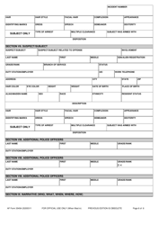 AF Form 3545A Incident Report, Page 6