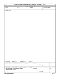 AMC Form 45 Afrep Source of Approved (Sar) Request and Reply, Page 2
