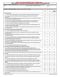 Document preview: 15 WG Form 32 Unit Airfield Driving Program Self-inspection Checklist