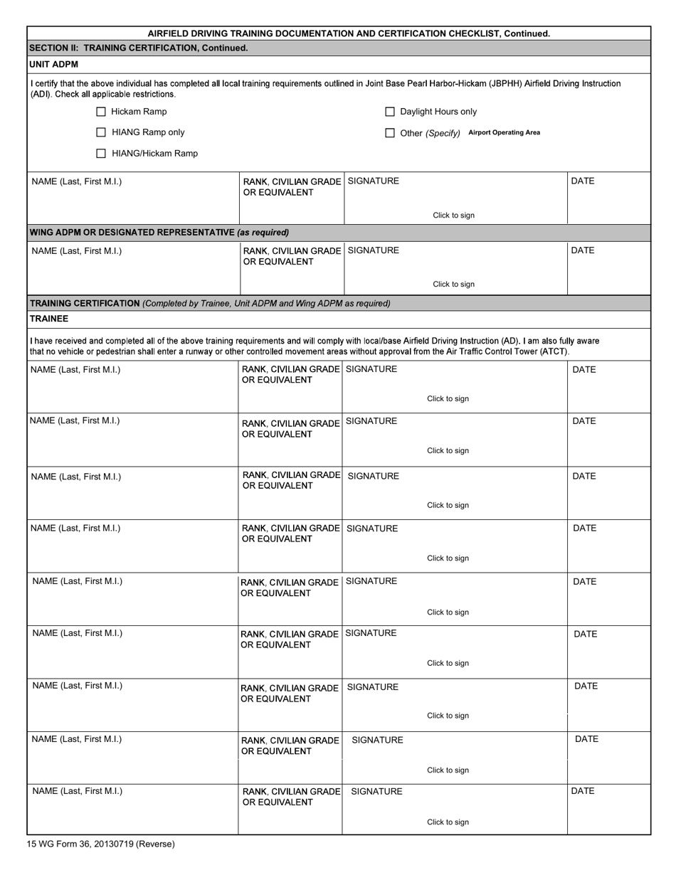 15 WG Form 36 - Fill Out, Sign Online and Download Fillable PDF ...