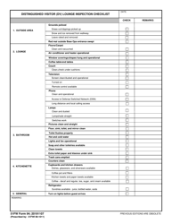 51 FW Form 94 &quot;Distinguished Visitor (Dv) Lounge Inspection Checklist&quot;