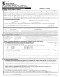 Form Dl 180rcd Download Printable Pdf Or Fill Online Application For Pennsylvania Commercial Driver S License By Out Of State Cdl Driver Pennsylvania Templateroller