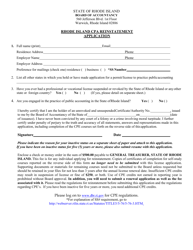 Document preview: Rhode Island CPA Reinstatement Application - Rhode Island