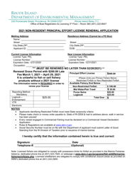 Document preview: Non-resident Principal Effort License Renewal Application - Rhode Island, 2021