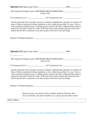 Cooperative Multi-State Possession Pilot Program for Summer Flounder Application - Rhode Island, Page 4