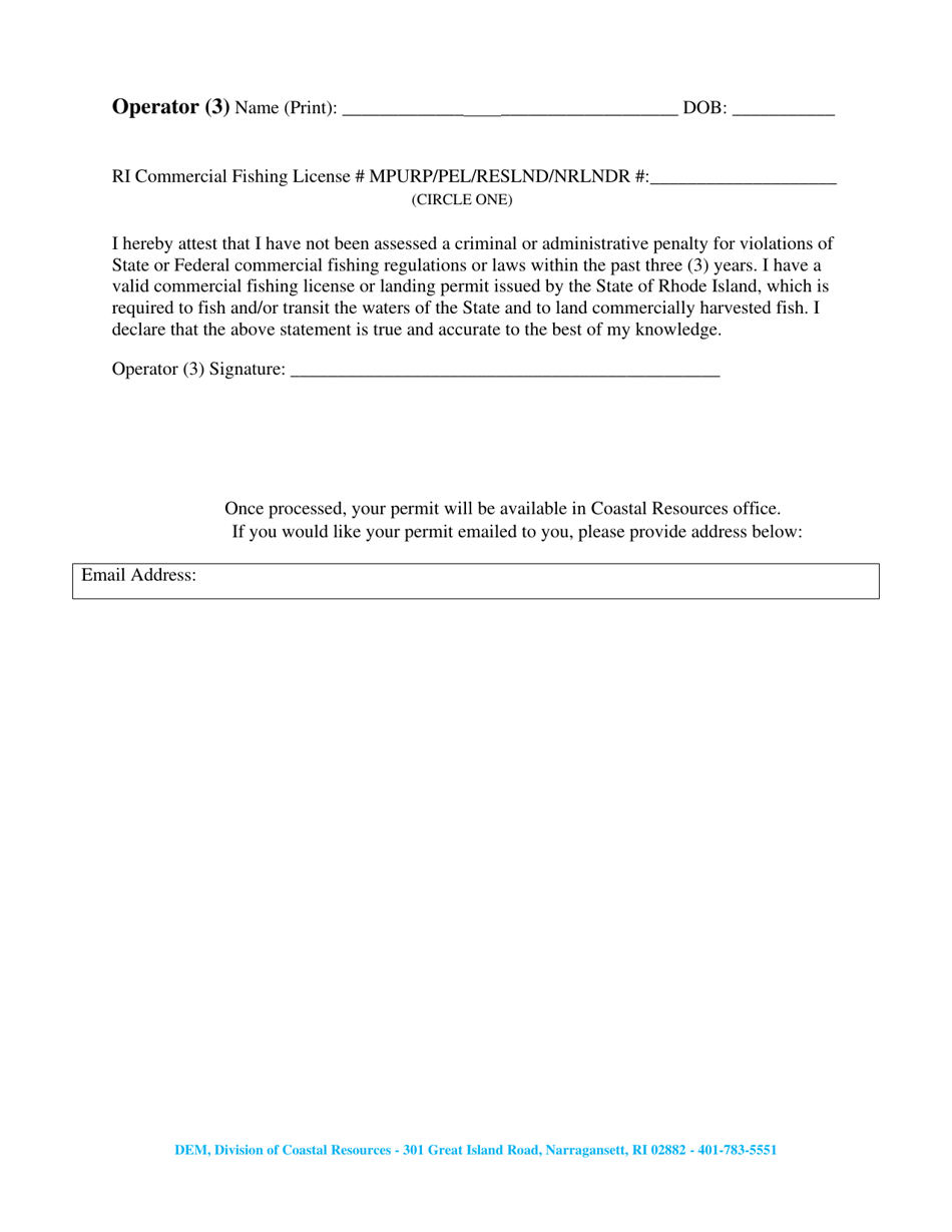 Summer Flounder Aggregate Landing Program Application - Rhode Island, Page 4