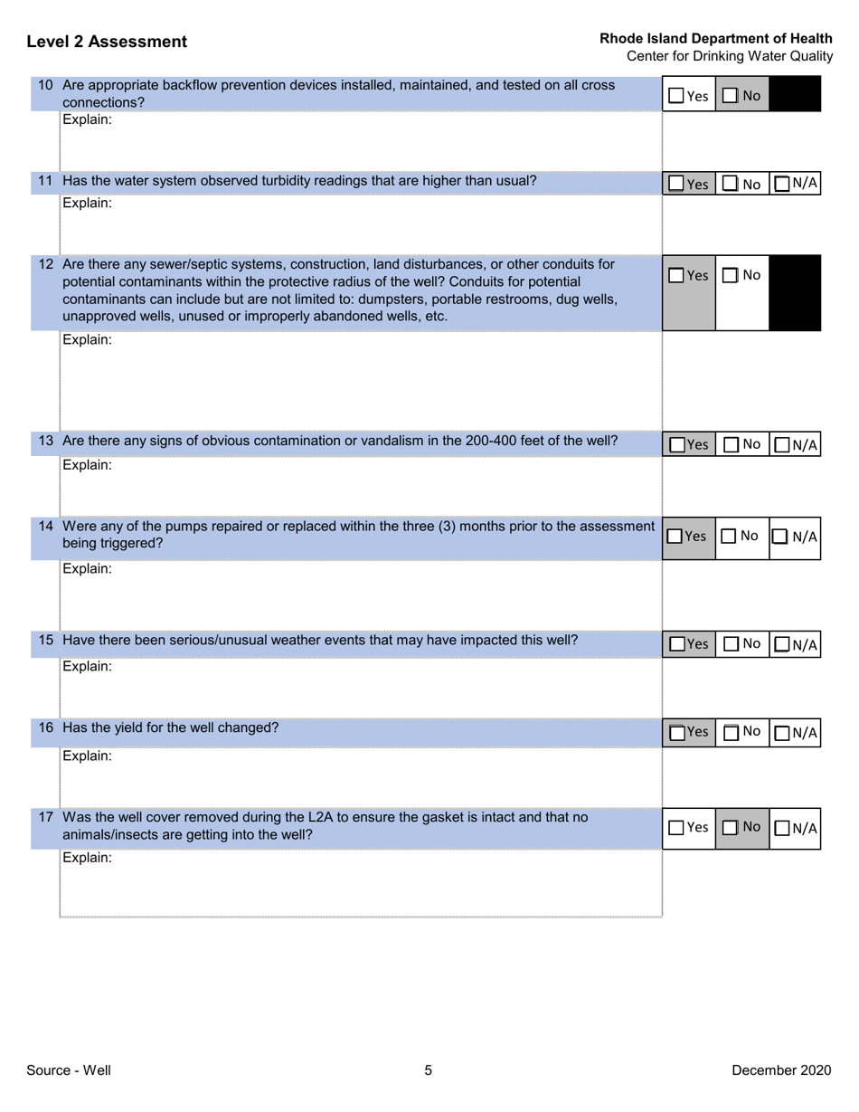 Level 2 Assessment - Rhode Island, Page 5