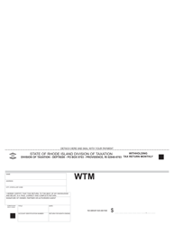 Document preview: Form RI-941M Withholding Tax Return - Rhode Island