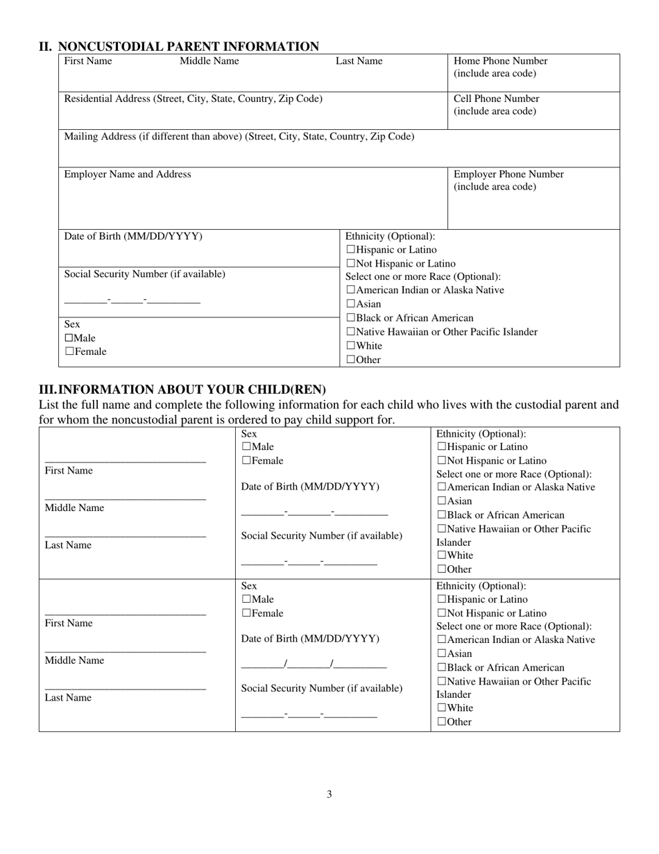 Form DSS-SE-405 Application for Income Withholding Only Services - South Dakota, Page 3