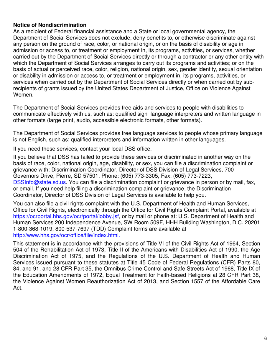Form DSS-EA-270 South Dakota Application for Medicare Savings Program - South Dakota, Page 7