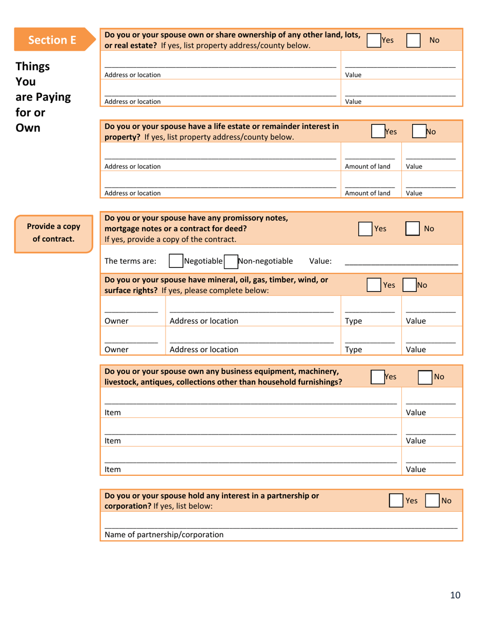 Form DSS-EA-240D Application for Medical Assistance for Workers With Disabilities - South Dakota, Page 10