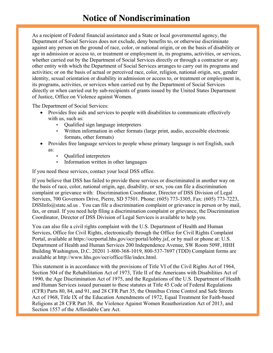 Form DSS-EA-240D Application for Medical Assistance for Workers With Disabilities - South Dakota, Page 18