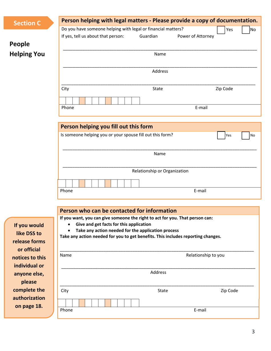Form DSS-EA-240D Application for Medical Assistance for Workers With Disabilities - South Dakota, Page 3