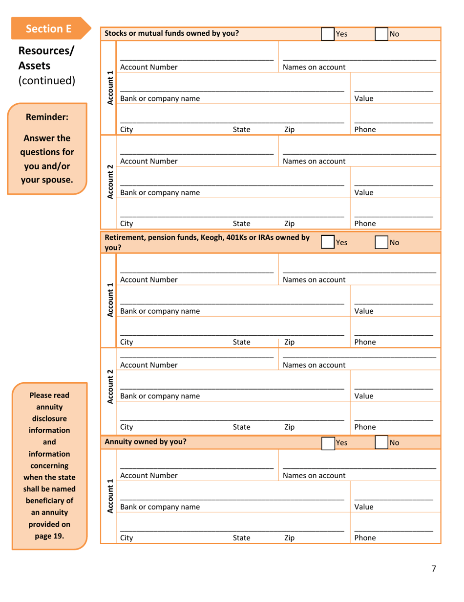 Form DSS-EA-240D Application for Medical Assistance for Workers With Disabilities - South Dakota, Page 7