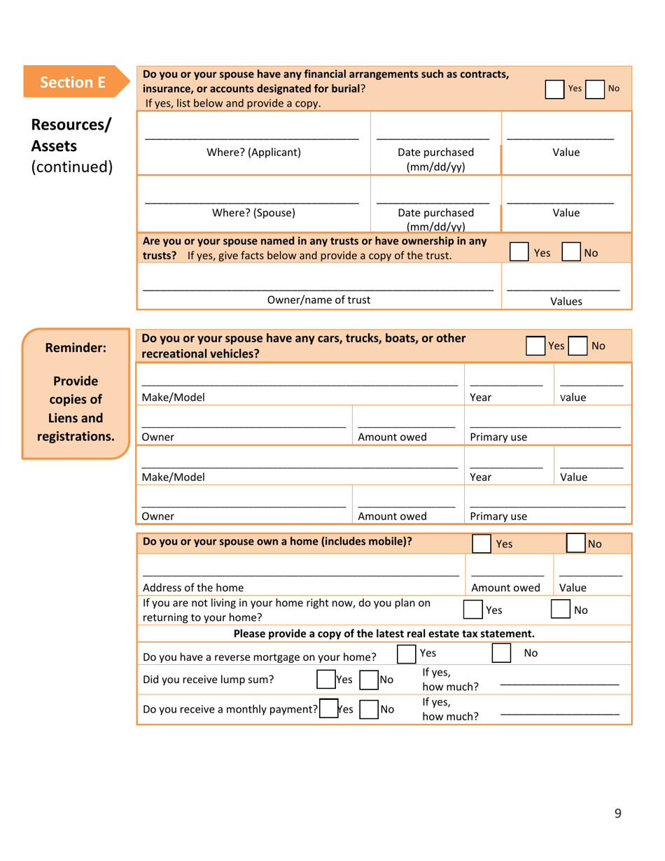 Form DSS-EA-240D Application for Medical Assistance for Workers With Disabilities - South Dakota, Page 9