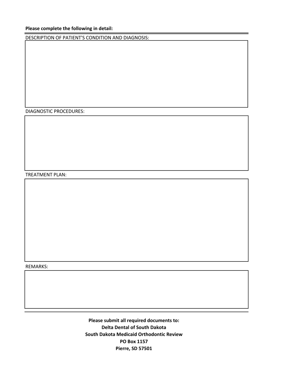 South Dakota Medicaid Handicapping Labio-Lingual Deviations Form (Hld Index) - South Dakota, Page 2