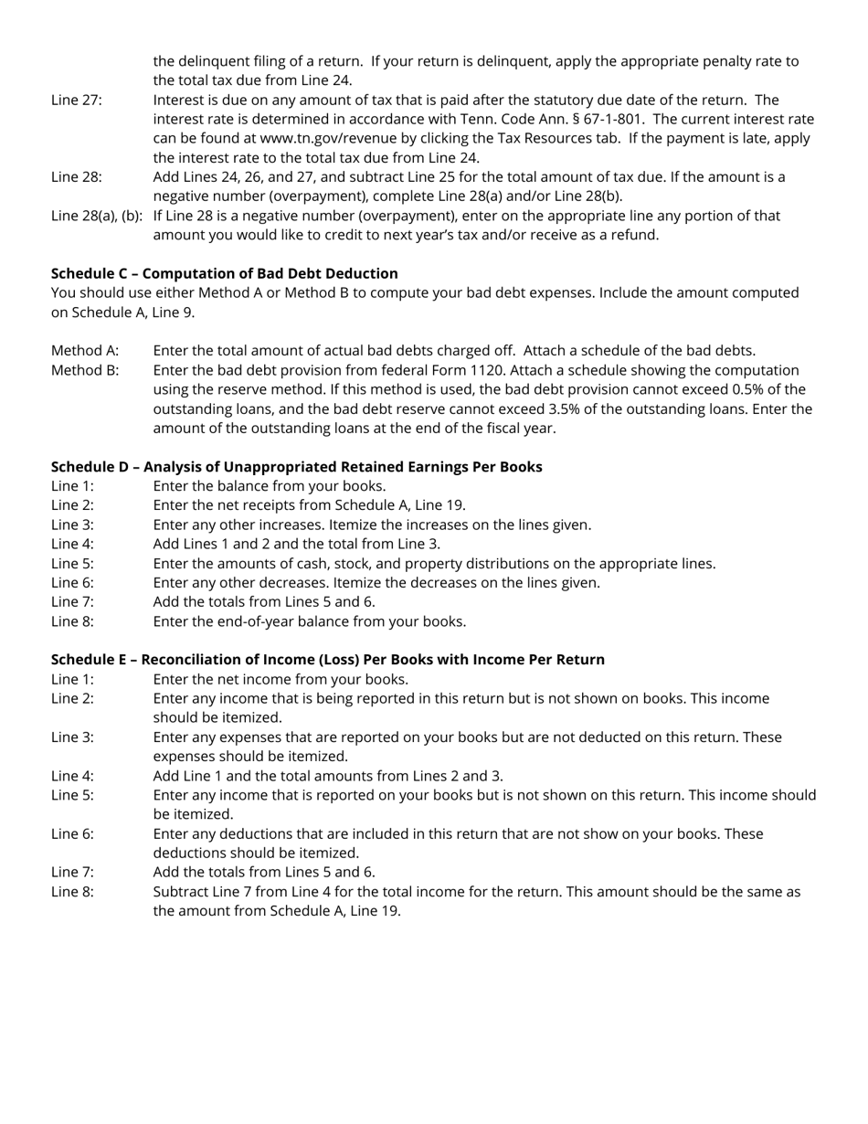 Form FAE175 (RV-R0006301) Production Credit Association Special Privilege Tax Return - Tennessee, Page 4