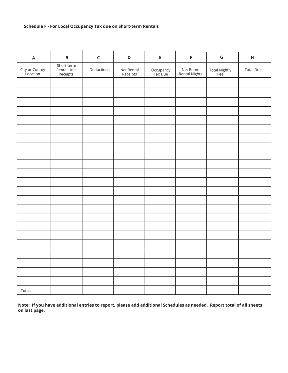 Form SLS450 (RV-R0012001) State and Local Sales and Use Tax Return - Tennessee, Page 5