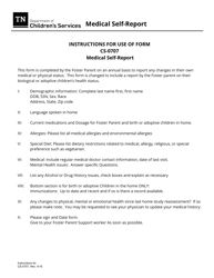 Form CS-0707 Medical Self-report - Tennessee, Page 3