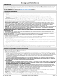 Form VTR-265-S Storage Lien Foreclosure - Texas, Page 2