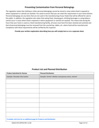 Form VDACS-FSP-APPHO Application for a Home Food Processing Operation - Virginia, Page 6