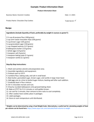 Form VDACS-FSP-APPCK Application for a Commercial Kitchen Food Processing Operation - Virginia, Page 10