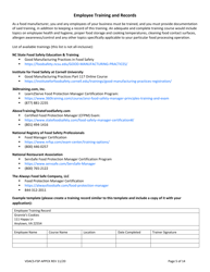 Form VDACS-FSP-APPCK Application for a Commercial Kitchen Food Processing Operation - Virginia, Page 5