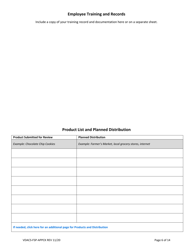 Form VDACS-FSP-APPCK Application for a Commercial Kitchen Food Processing Operation - Virginia, Page 6
