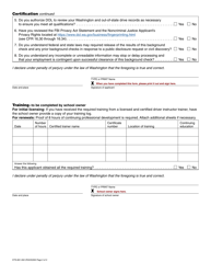 Form DTS-661-002 Driver Training School Instructor License Application - Washington, Page 2