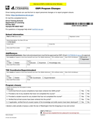 Document preview: Form DTS-661-039 Ospi Program Changes - Washington