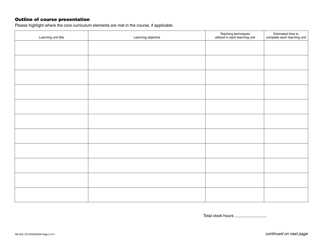 Form RE-623-123 Real Estate Continuing Education Course Approval Application - Washington, Page 3